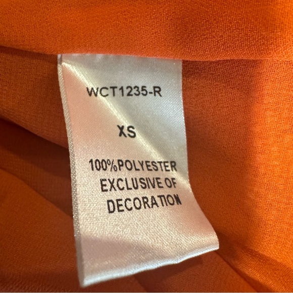 THML red gingham smocked tiered midi dress w/ tie straps relaxed fit XS - Picture 6 of 6